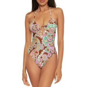 BECCA By Rebecca Virtue Groovy Paisley Candace One Piece Swimsuit NWT